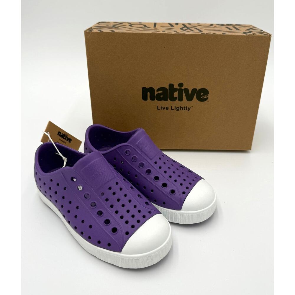 NEW! Native Jefferson Child Shoes - Starfish Purple/Shell White - c11 toddler 11